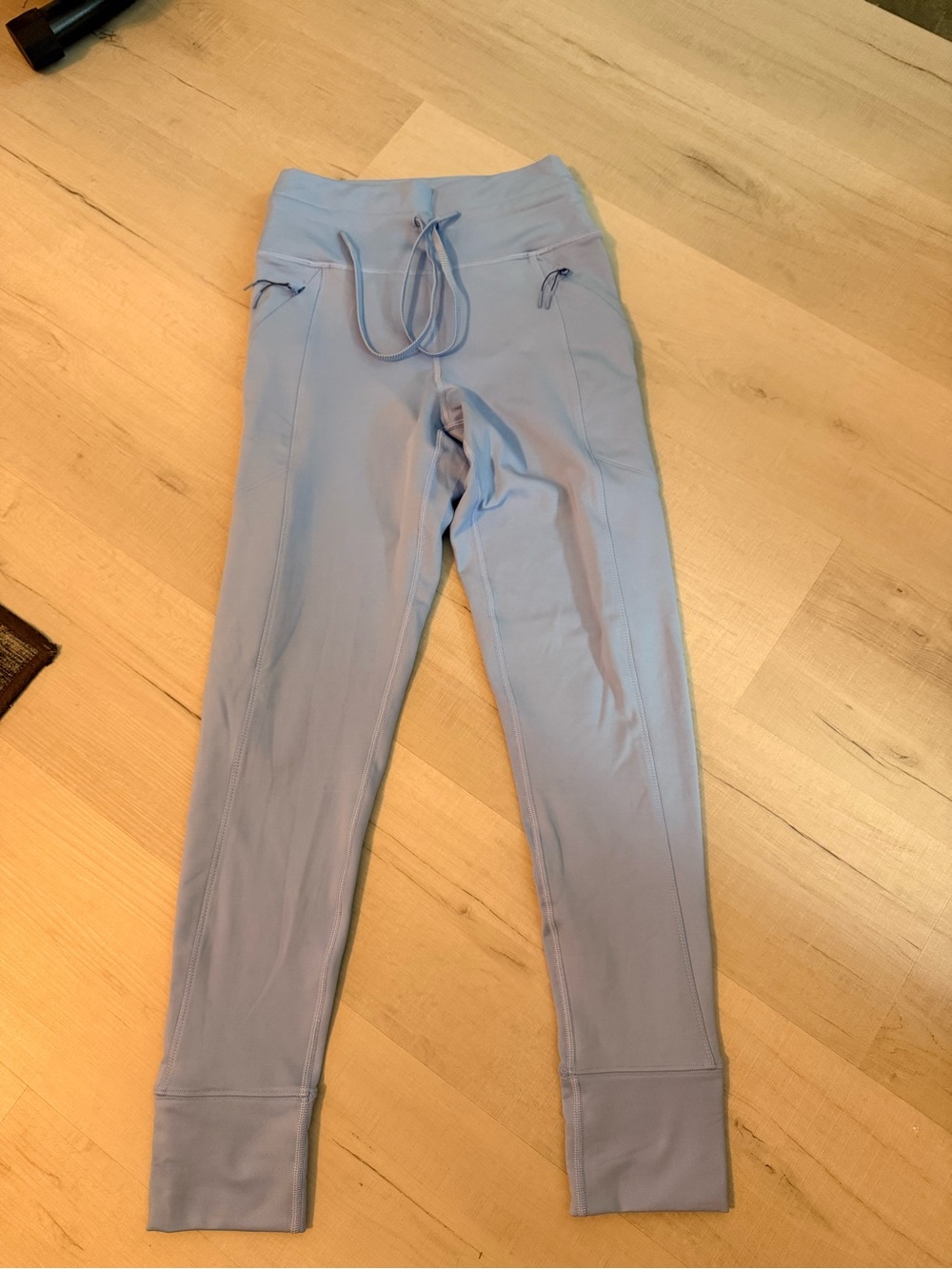 aerie Light Blue Athletic Joggers with Drawstring Waist-Lined for warmth